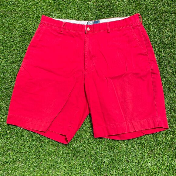 VTG Polo Ralph Lauren Prospect Short red cotton chino shorts (38) - Picture 1 of 7